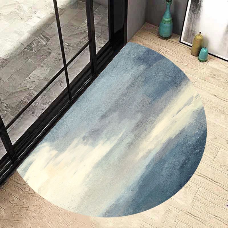 Semi Circular Floor Mat Entrance Door Mat Nordic Minimalist Entrance Carpet Bathroom Anti Slip Mat