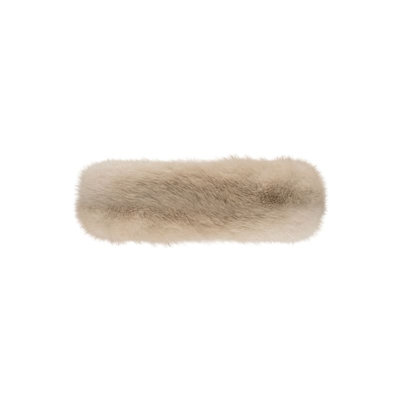 Brown Hat [serre-tete] Mink Fur Band - Ivory