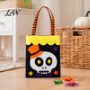 Holiday Photo Props Halloween Candy Bag, Cute Pumpkin Ghost Tote for Kids, Spooky Stiff Material Pouches Cartoon Pattern Treat Bag Party, Trick
