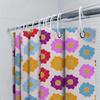Brightly Colored Flower Shower Curtain Bath Decor Ideas Modern Bathroom Accessories Fabric Shower Curtains With Hook Rings For H