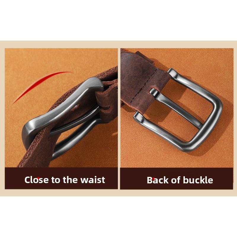 Meier [first Layer Cowhide Belt] Men's Pin Buckle Belt Retrocasual Belt Genuine Leather Belt