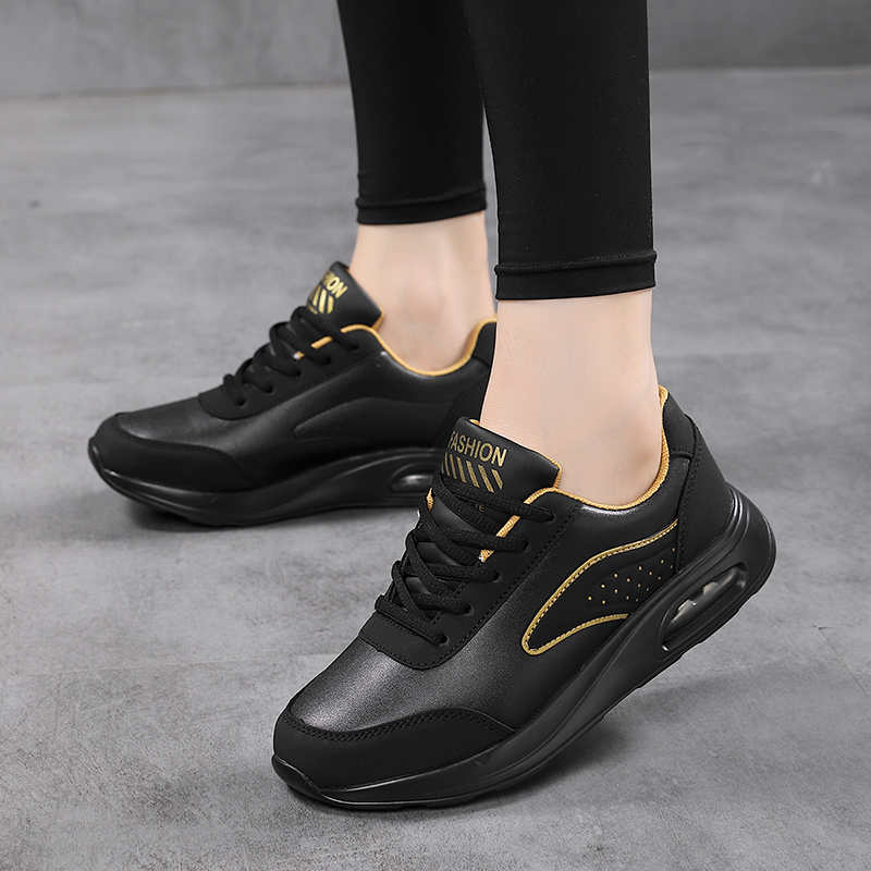 Fashion Thick Heeled Lace-up Shoes Due Tohood Vulcanize Women's Sneakers Large Size New In Women Boots Sport All Brand League