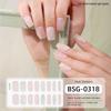 Onion Pink Gradient Explosive Semi-cured Manicure Stickers Pearlescent Purple Gel Nail Stickers