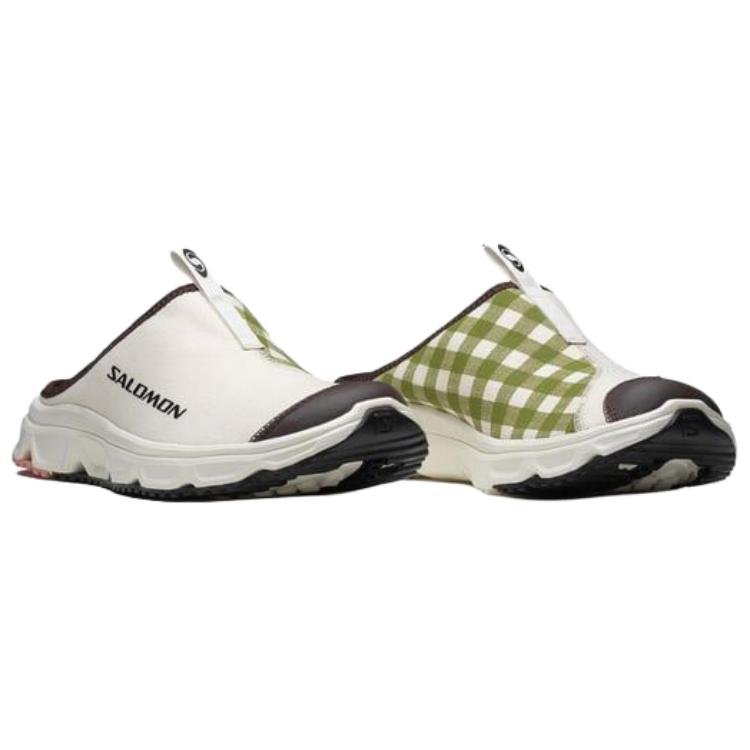 Salomon Rx Slide 3.0 Canvas Comfortable Soft Non-Slip Clogs Unisex Footwear White Green 477569