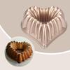 Heart Cake Pan, Aluminium Heart Shape Cake Mold Nonstick Baking Mold Dishwasher Safe 3D Charlotte Cake Pan for Birthday Wedding Christmas, 10 Inch