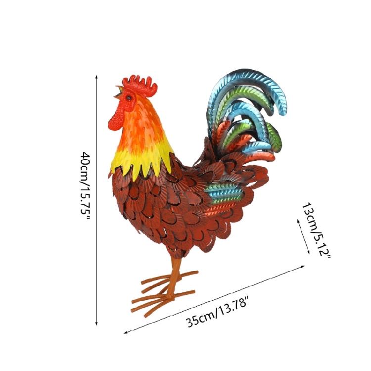 Chicken Statue Decors Rooster Sculpture Modern Art Table Centerpieces Crafts