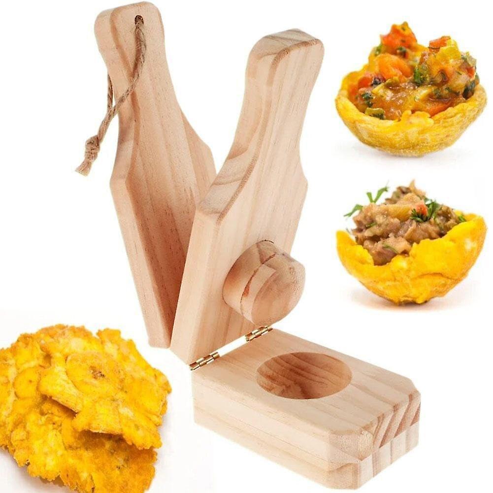 Wooden Banana-Smasher Maker Easy to Clean Banana-Smashing Stencils for Baby Food