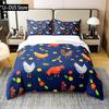 Rooster Comforter Cover King Full Size for Boys Girls Rustic Rooster Bedding Set Duvet Cover Vintage Bedding Collection 3Pcs