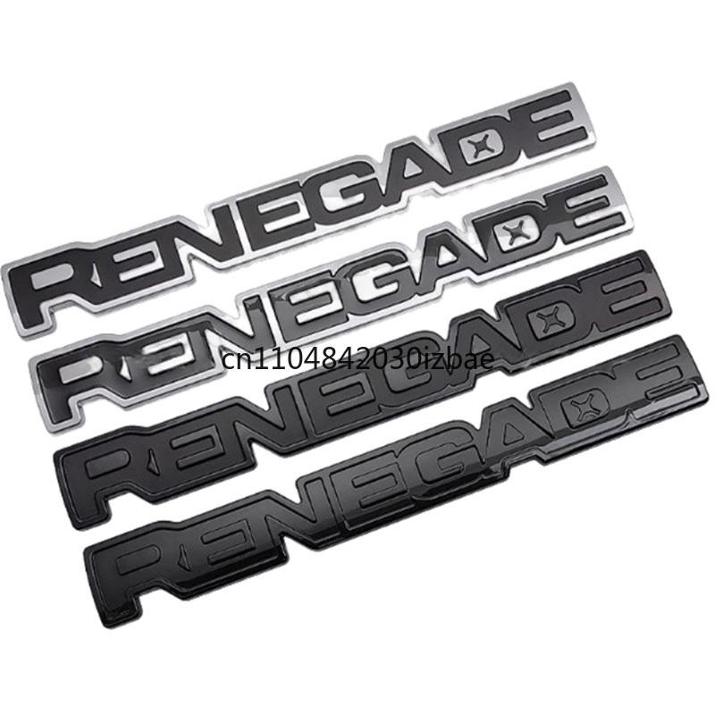 Three Dimensional ABS Car RENEGADE Emblem Trunk Rear Sticker Decoration Decal Accessories For Jeep Renegade Grand Cherokee ALX1