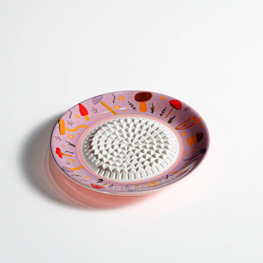Grattugia Manuale in Ceramica per Zenzero Grattugia Antiscivolo per Frutta Ciotola Schiaccia Zenzero Preparazione Pasti