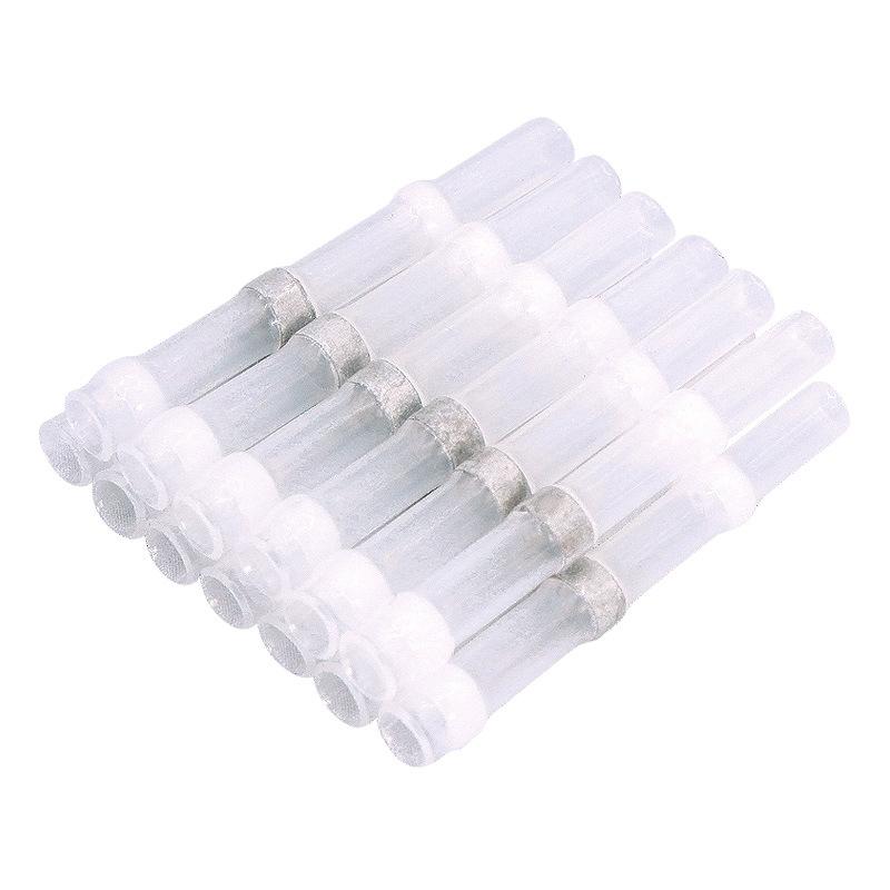 

100/200PCS Heat Shrinkable Wire Connectors SST21 Waterproof Sleeve AWG22-18 Butt Electrical Splice Tinned Solder Seal Terminal 100pcs
