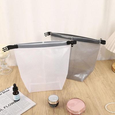 Waterproof Cosmetic Storage Bag Large Capacity Fitness Clothing Swimming Handbag Portable Shopping Travel Buckle Type Mesh Bags