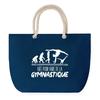 Blue Beach Bag Rope Handle Born for Gymnastics Birthday Christmas Gift | Large Carry Bag &; Sport