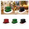 Christmas Top Hat Plush Trim Funny Santa Cap Lightweight Costume Hat for Masquerade Nightclub Festive Event