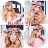 AWAYTR Spring Bohemian Rose Crowns Wreath Beach Hawaii Floral Garland Romantic Faux Rose Wedding Wreaths New Flower Headband
