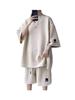 Men's Plus Size Loose Summer Casual Outfit Set - Short Sleeve & Shorts