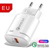QC 3.0 Fast Mobile USB Charger, Smart 18W EU/US Plug