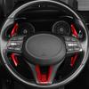 2PCS Aluminum Alloy Real Carbon Fiber Steering Wheel Shifter Paddle Cover Trim For Genesis G70 -2026 Car Supplies