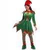Women's Christmas Elf Costume Set Adult Velvet Dress Costume Santa Helper Christmas Holiday
