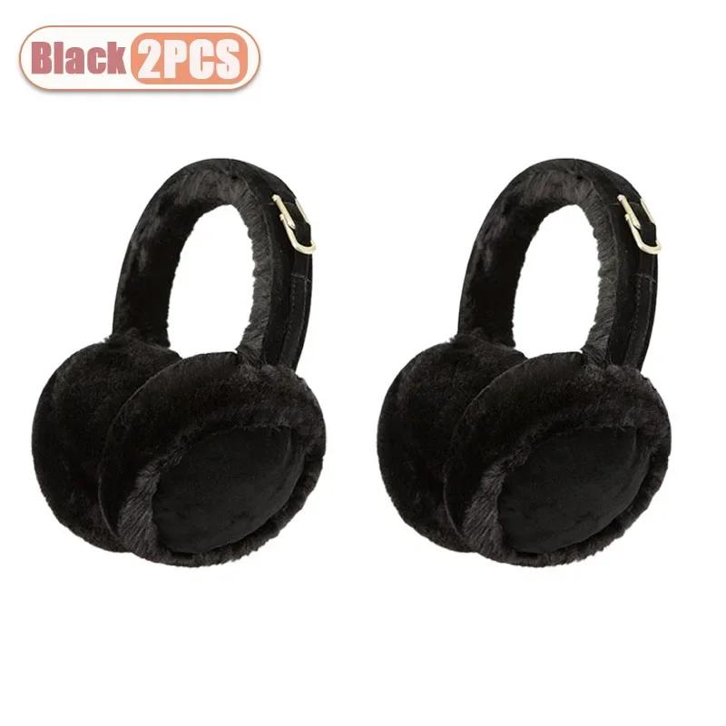 1-3PCS Women’s Winter Ear Warmers Plush Foldable Earmuffs Cozy Soft Ear Cover for Cold Weather Outdoor and Casual Wear