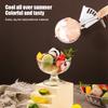 304 Stainless Steel Ice Cream Scoop Redwood Handle Household Kitchen Professional Tools Ice Cream Fruit and Popsicle Scoop New