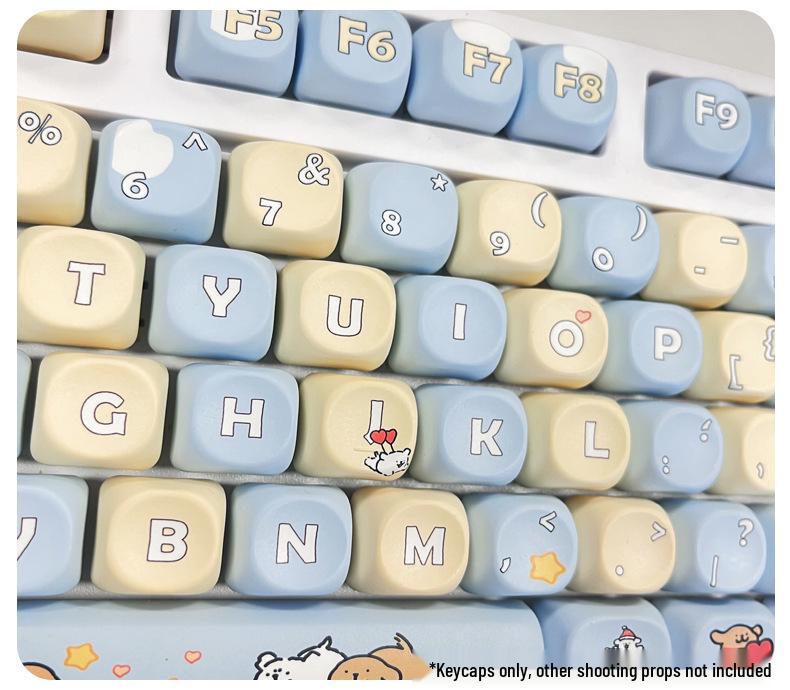 Customized Cute Dog-Themed Keycaps for Mechanical Keyboards