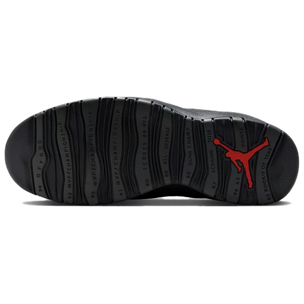 Air Jordan 10 Retro Shadow 2025 Men Sneakers Grey Charred-Grey True-Red HJ6779-001