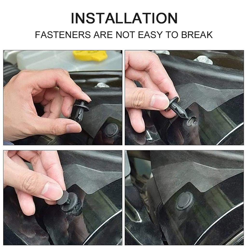 Car Retainer Clips 190Pcs Universal Auto Plastic Car Trim Clips Kit Panel Bumper Fastener Kit 6 Sizes Auto Panel Bumper Trim