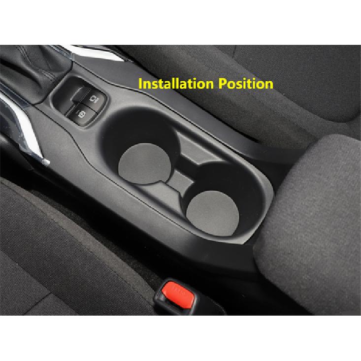 Water Cup Holder Frame Cover Trim For - Toyota Corolla Cross ABS Black