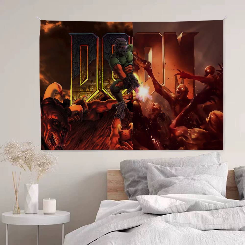 Shooting Game D-Doom Hanging Bohemian Tapestry Cheap Hippie Wall Hanging Bohemian Wall Tapestries Mandala Wall Hanging