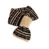 Winter Scarf Small Hole Design Thickened Warm Print Scarf Windproof Cold-Resistant Women Neck Warmer