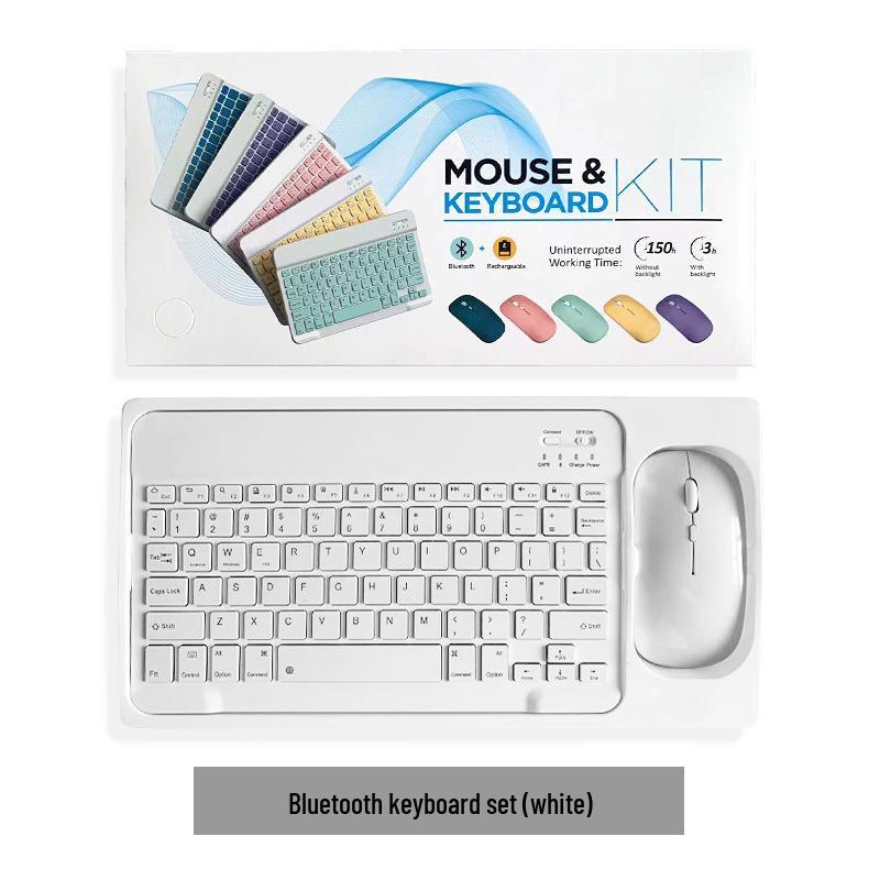 Ergonomic 10-inch 2024 Portable Bluetooth Keyboard & Mouse
