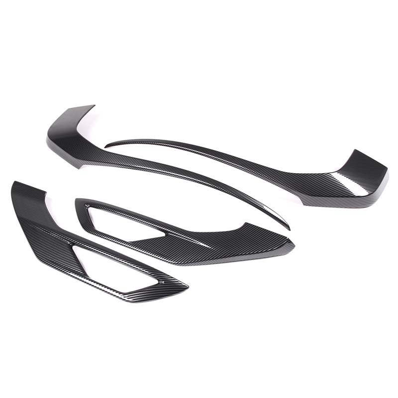 

For Mitsubishi Outlander 2026 2026 ABS carbon fiber/Black Front Fog Lights Cover Headlights Grille Stickers Trim Accessories