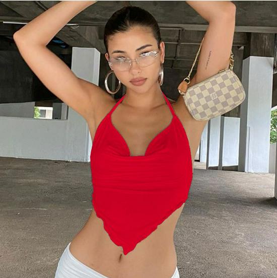 35 Styles Sexy Y2K Lace-up Cropped Camouflage Top - 90s Retro Backless Summer T-shirt for Women