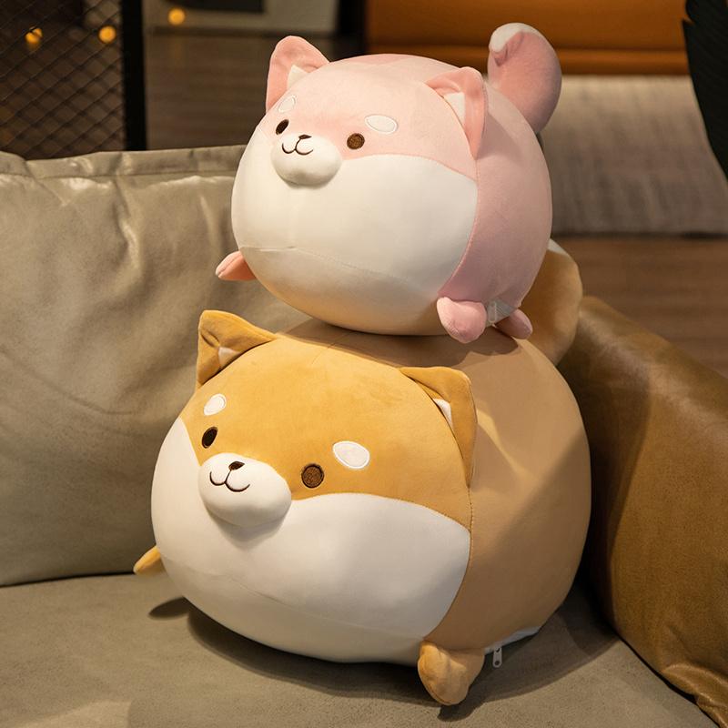 35-70cm Lovely Fat Shiba Inu & Corgi Dog Plush Toys Stuffed Soft Kawaii Animal Cartoon Pillow Dolls Gift