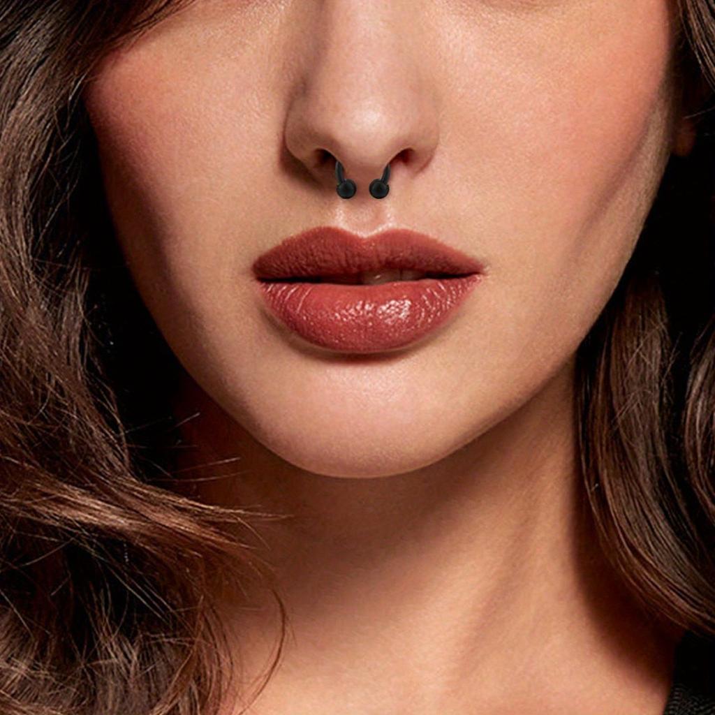 6Pcs UV Rook Multicolor Nose Rings Hoop Earrings Eyebrow Ring Lip Labret Studs Acrylic Flexible Cartilage Ear Piercing Jewelry