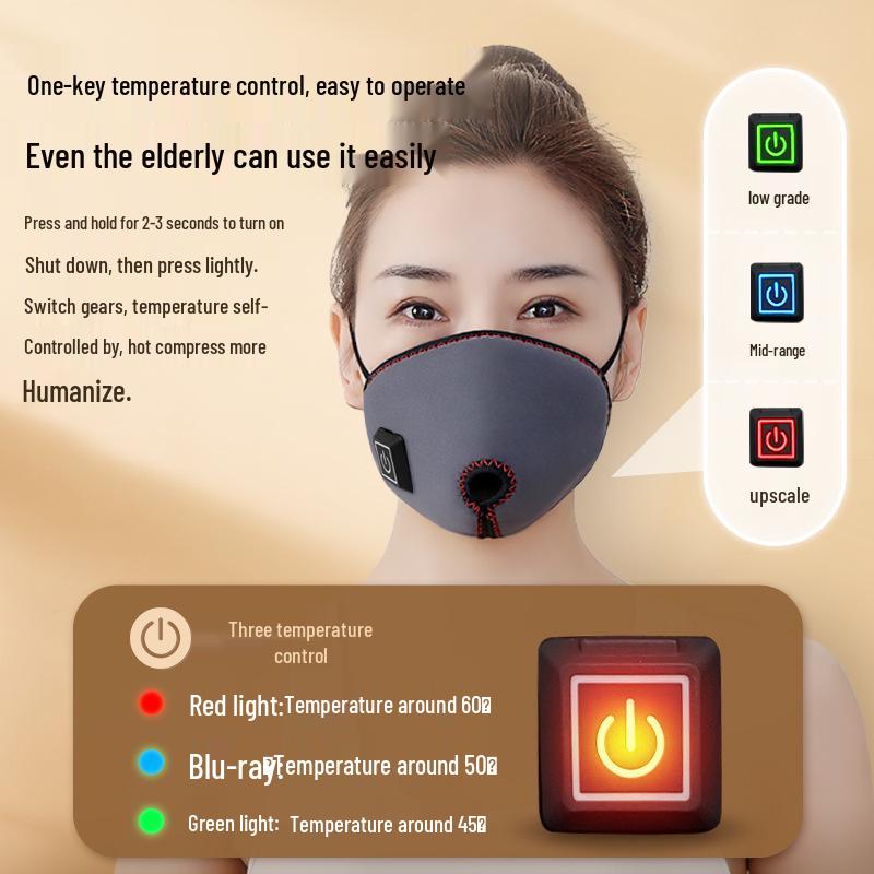 Red Light Therapy Heat Compress for Rhinitis & Nasal Congestion with Built-in Battery