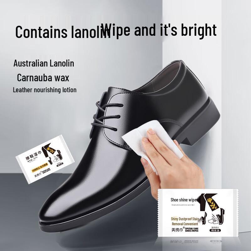 Portable Self-Polishing Leather Shoe Wipes