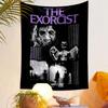 The Exorcist Horror Tapestry Wall Hanging, Classic Demon Movie Art, Spooky Wall Decor for Bedroom Man Cave