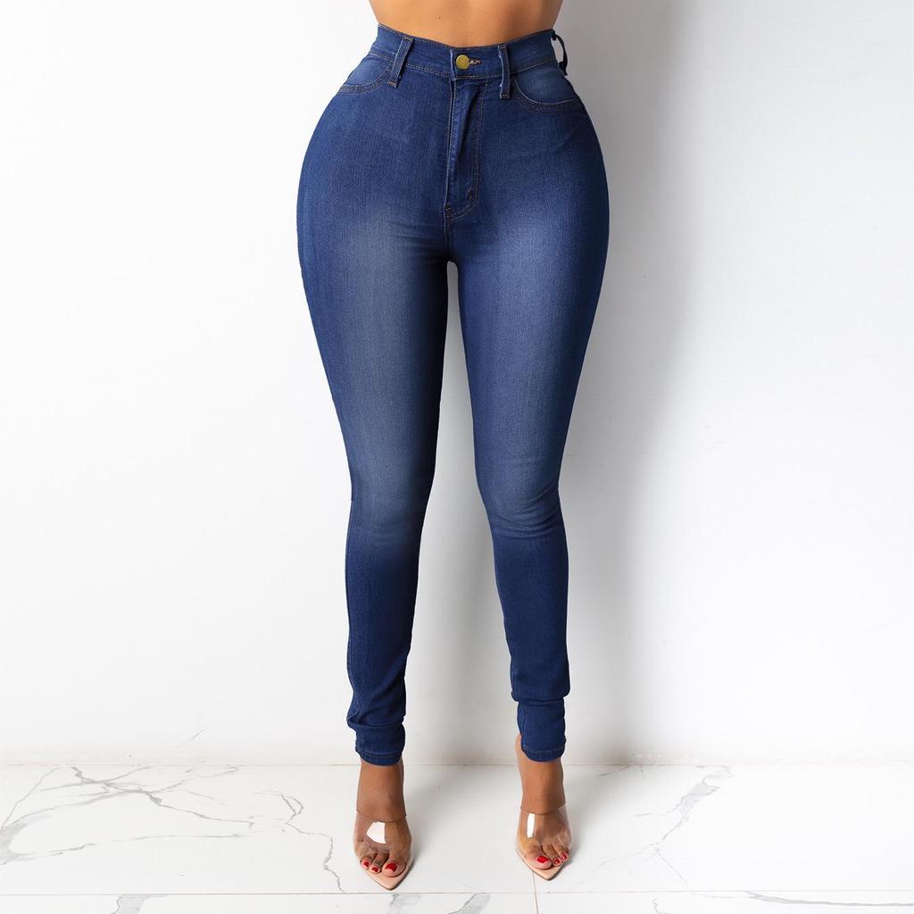 High-Waisted Slim Fit Women's Jeans - Pencil Long Pants 2025 Collection