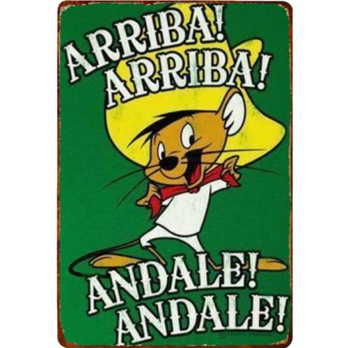 Speedy Gonzales Vintage Style Metal Sign Decor Retro s Cartoon Aluminum 20x30cm(7.8x11.8inch)