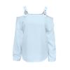 Women’s Off Shoulder Long Sleeve Strap Casual Loose Fit Blouse Top for Daily Wear Work or Travel Outfits
