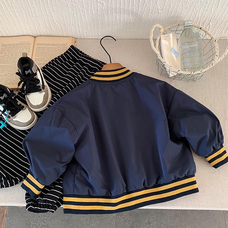 Kids' Korean Style Baseball Jacket - 2025 Autumn Fashion Versatile College Style