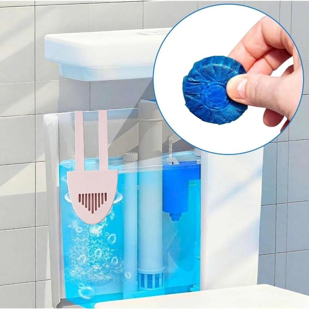 Plastic Toilet Tank Cleaning Tablet Holder Hanging Bleach Tablet Bracket Residential