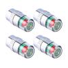 4Pcs/Lot Tire Pressure Warning Monitoring Caps 3 Stage Color Indicators Metal Plastic Easy Setups for Vehicles
