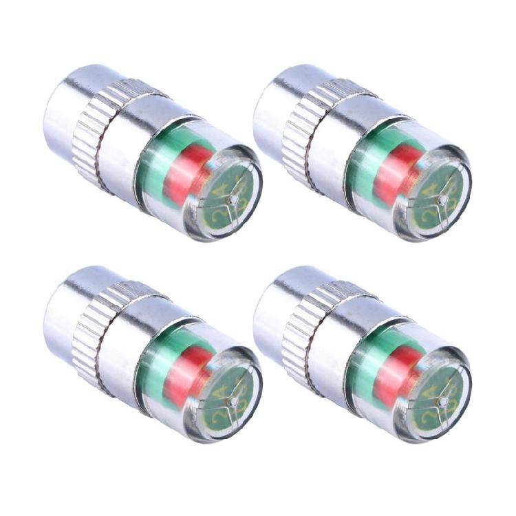 

4Pcs/Lot Tire Pressure Warning Monitoring Caps 3 Stage Color Indicators Metal Plastic Easy Setups for Vehicles 1