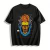 Cyberpunk Mechanical Lion Head Print Streetwear Casual Top Pure Cotton T-shirt