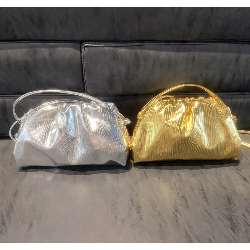 2023 Goldwolke Damen Umhänge- & Handtasche: Große/Kleine gewebte Teigtaschen-Tasche