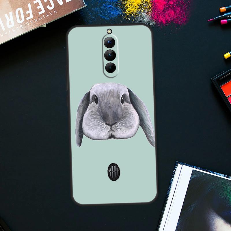 Cute Bunny Rabbit Case For ZTE Nubia Red Magic 9 Pro Plus RedMagic 8 8S Pro Plus 6 7 6S 7S Pro 5G 5S 6R Cover