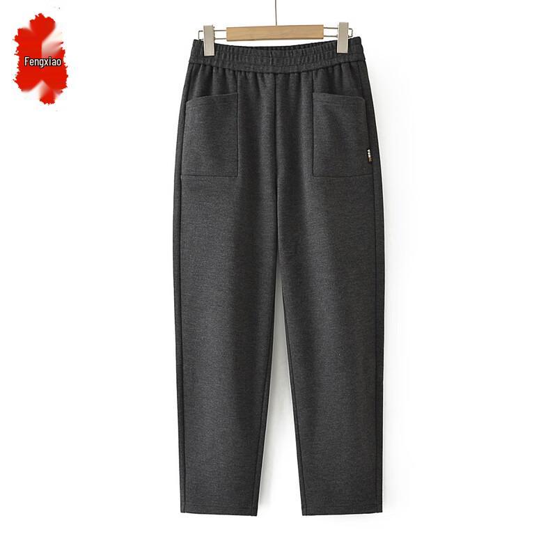 Fengxiao Senior Women's Plus Size Straight-Leg Elastic Waist Pants